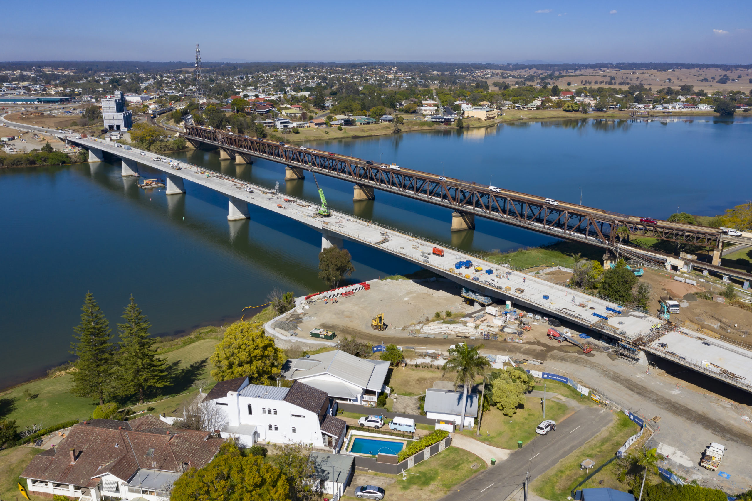 Nearly completed view of the bridge case civil and structural engineering project grafton bridge