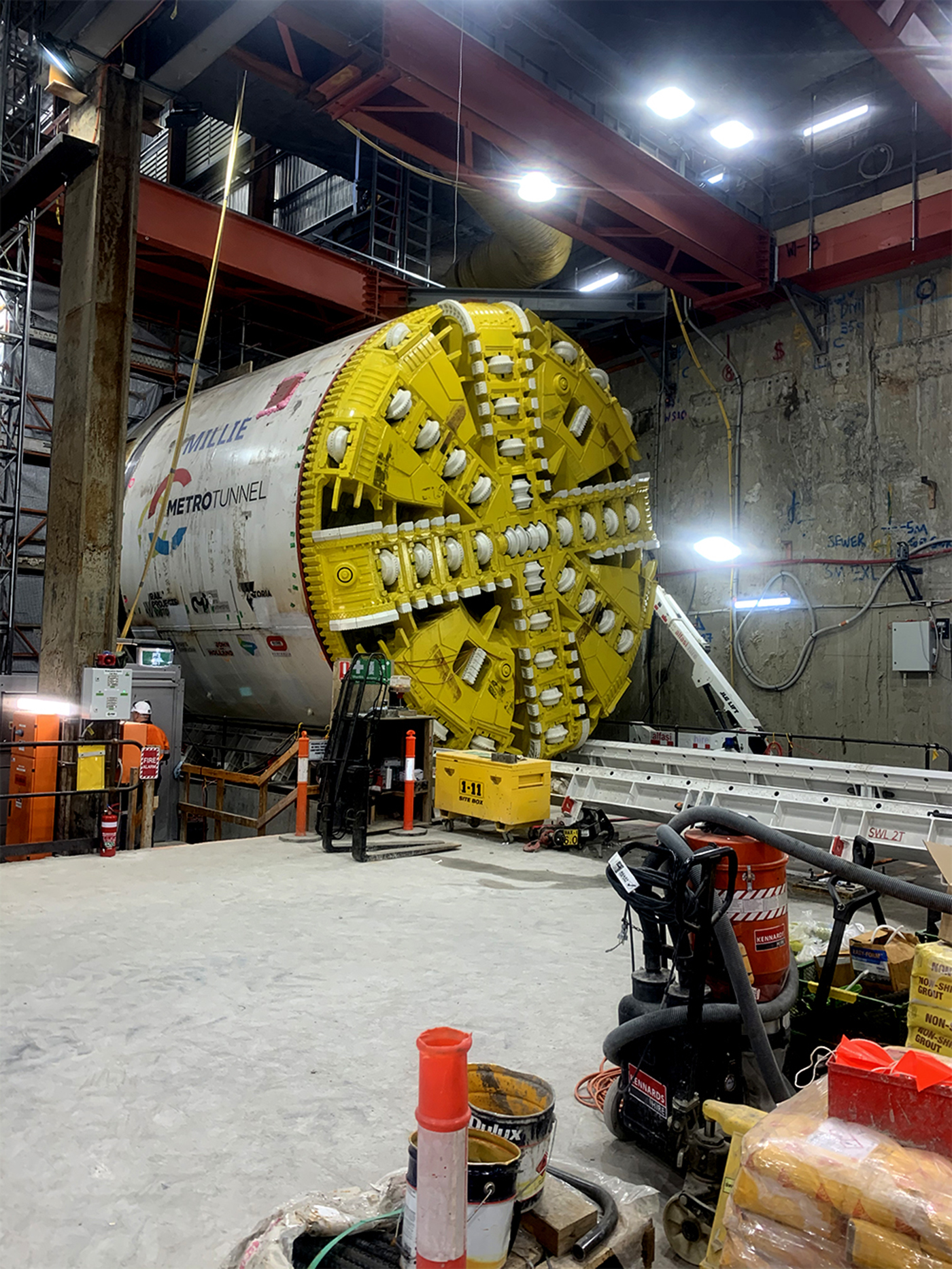 In progress Workers underground case civil and structural engineering project melbourne metro