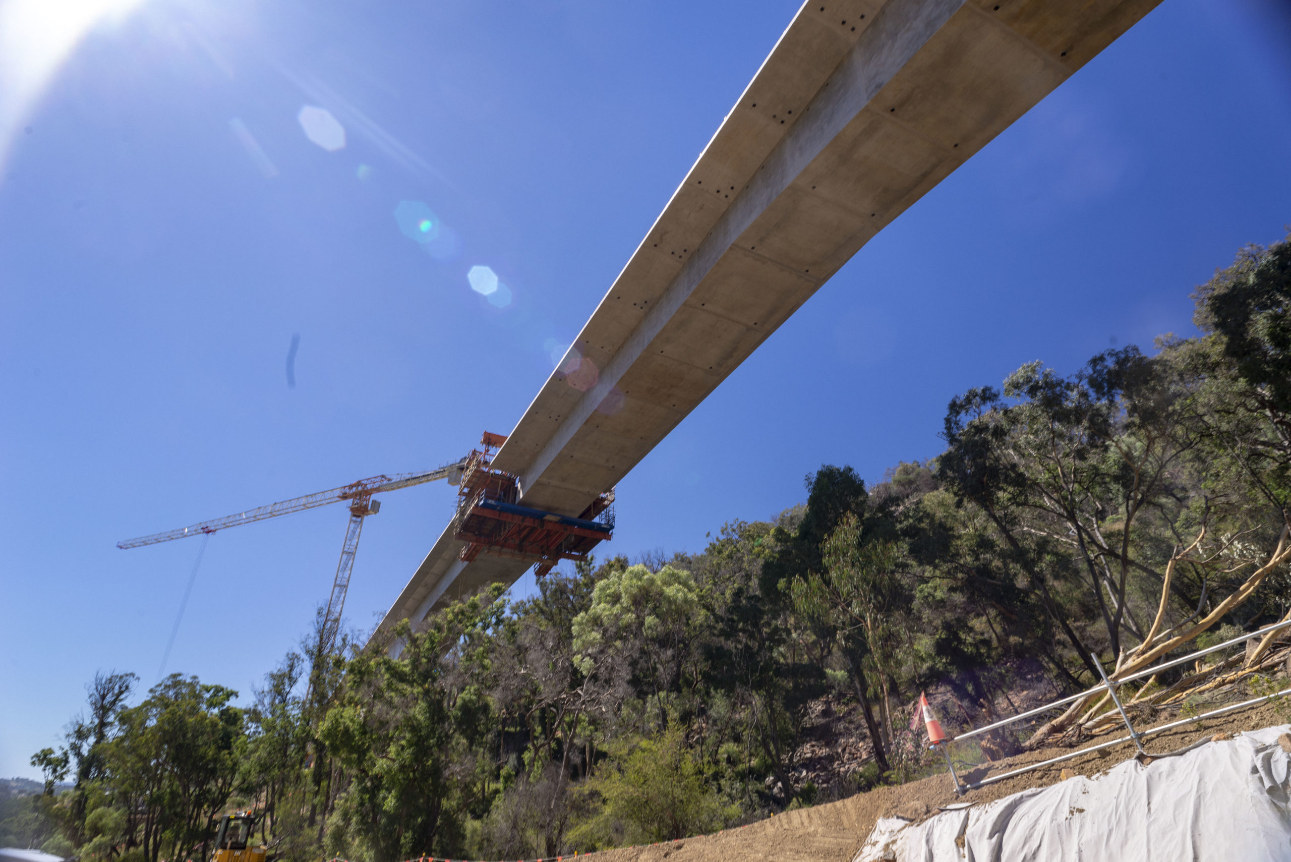 View from below case civil and structural engineering project bolivia hill bridge